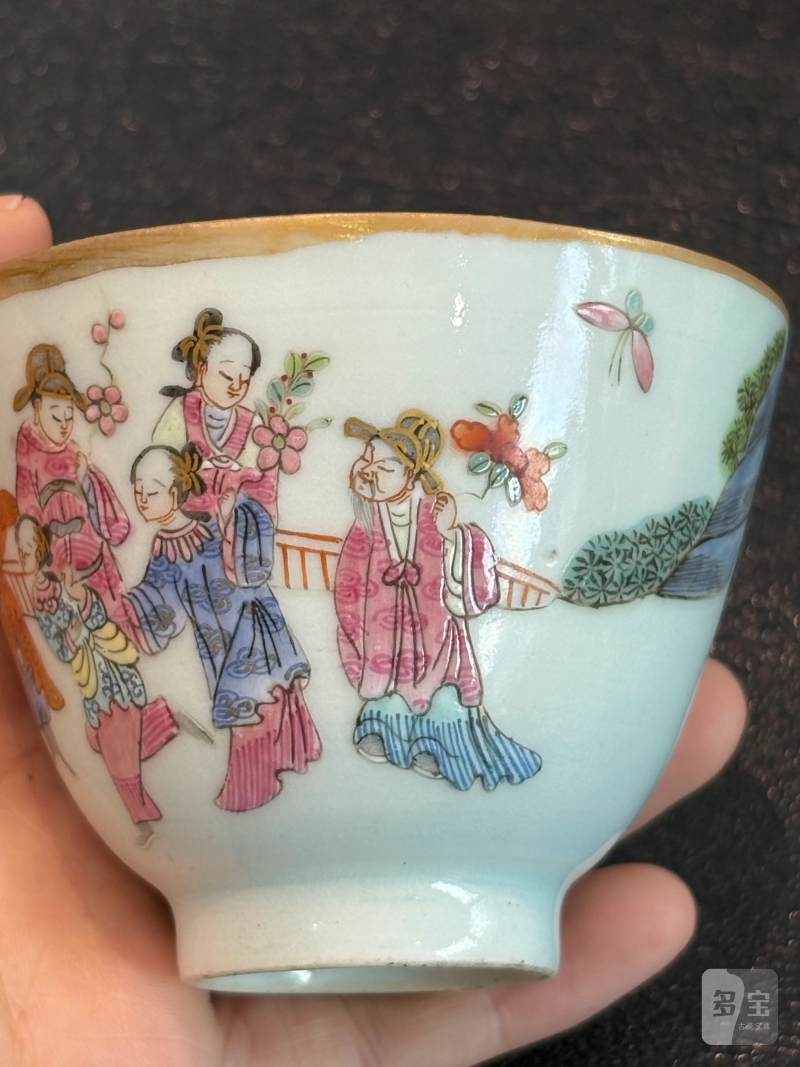 清晚期 粉彩十二花神杯 - 图10